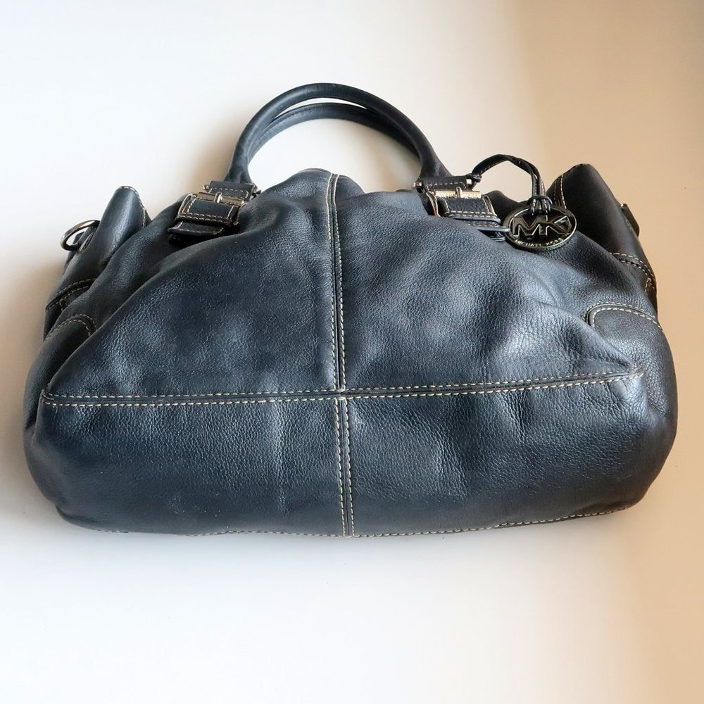 Michael Kors Navy Leather Tote - Picture 3 of 7